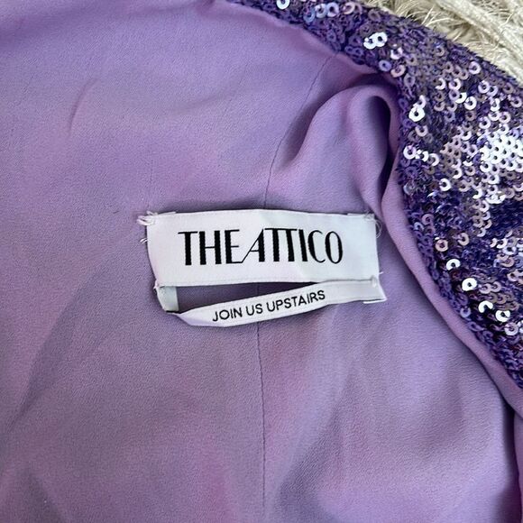 NWOT The Attico Audrey Lilac Sleeveless Open Back Sequin Mini Dress sz 42 US 4-6 - Picture 14 of 16